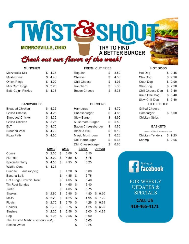 Twist & Shout Menu image 1